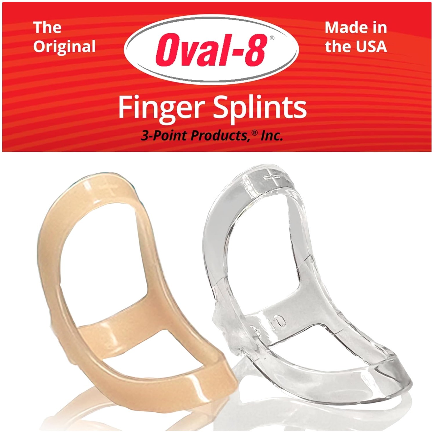 Lightweight Oval-8 Finger Splint for Crooked Fingers – Clear*-
