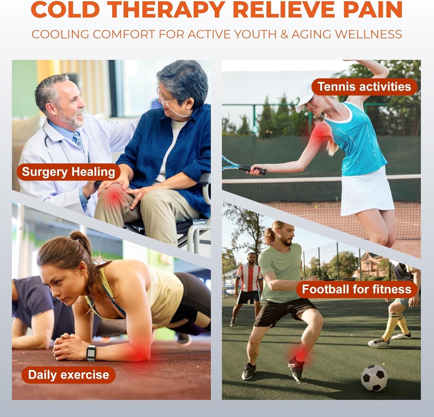Youkada Cold Therapy Machine For Knee Shoulder Hip & Ankle Recovery, Light Use