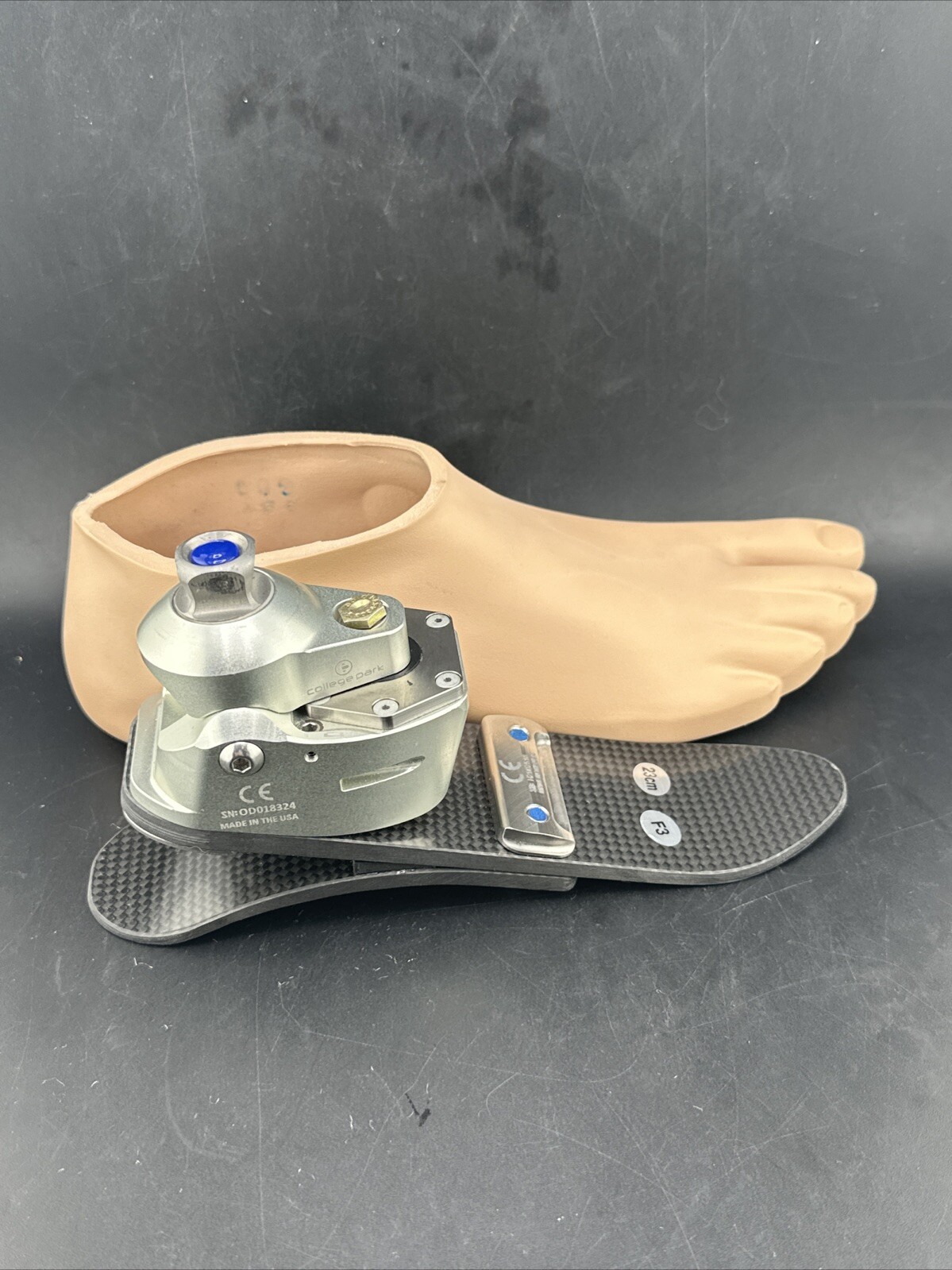 College Park Odyssey K3 Hydraulic Ankle Prosthetic Foot, Right Shell. Size 23.