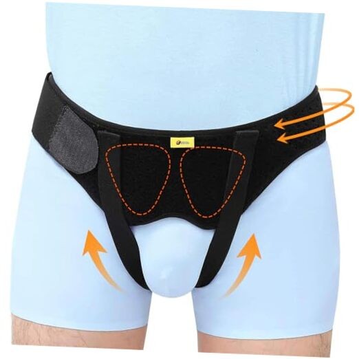 Hernia Belt for Men Hernia Support Truss for Single/Double Medium (Pack of 1)