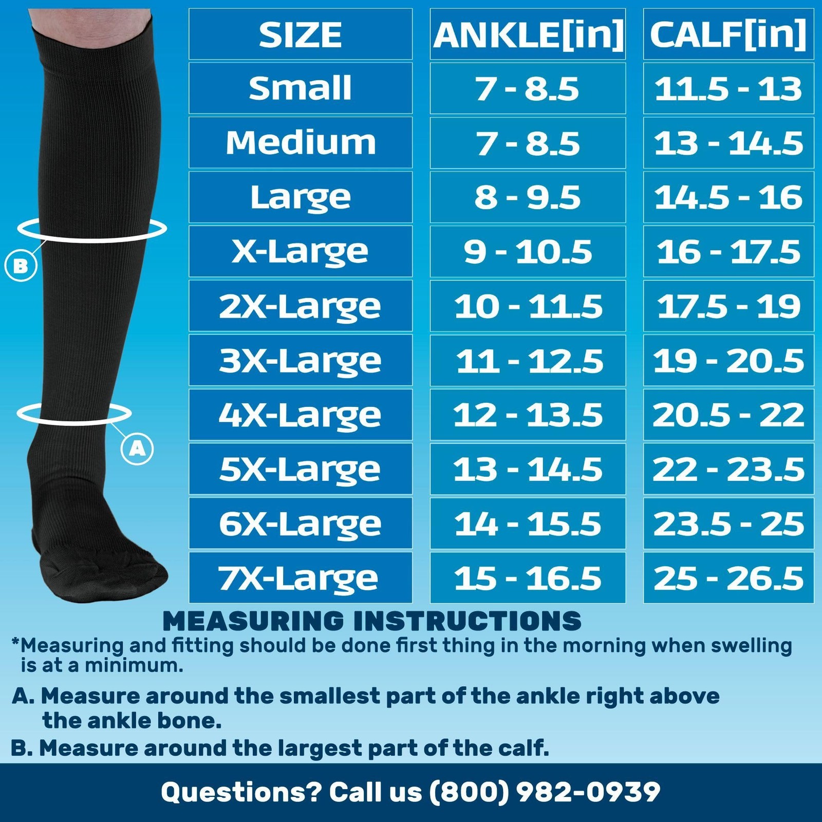 ABSOLUTE SUPPORT Opaque Medical Compression Socks 20–30 mmHg 2X-Large, Black