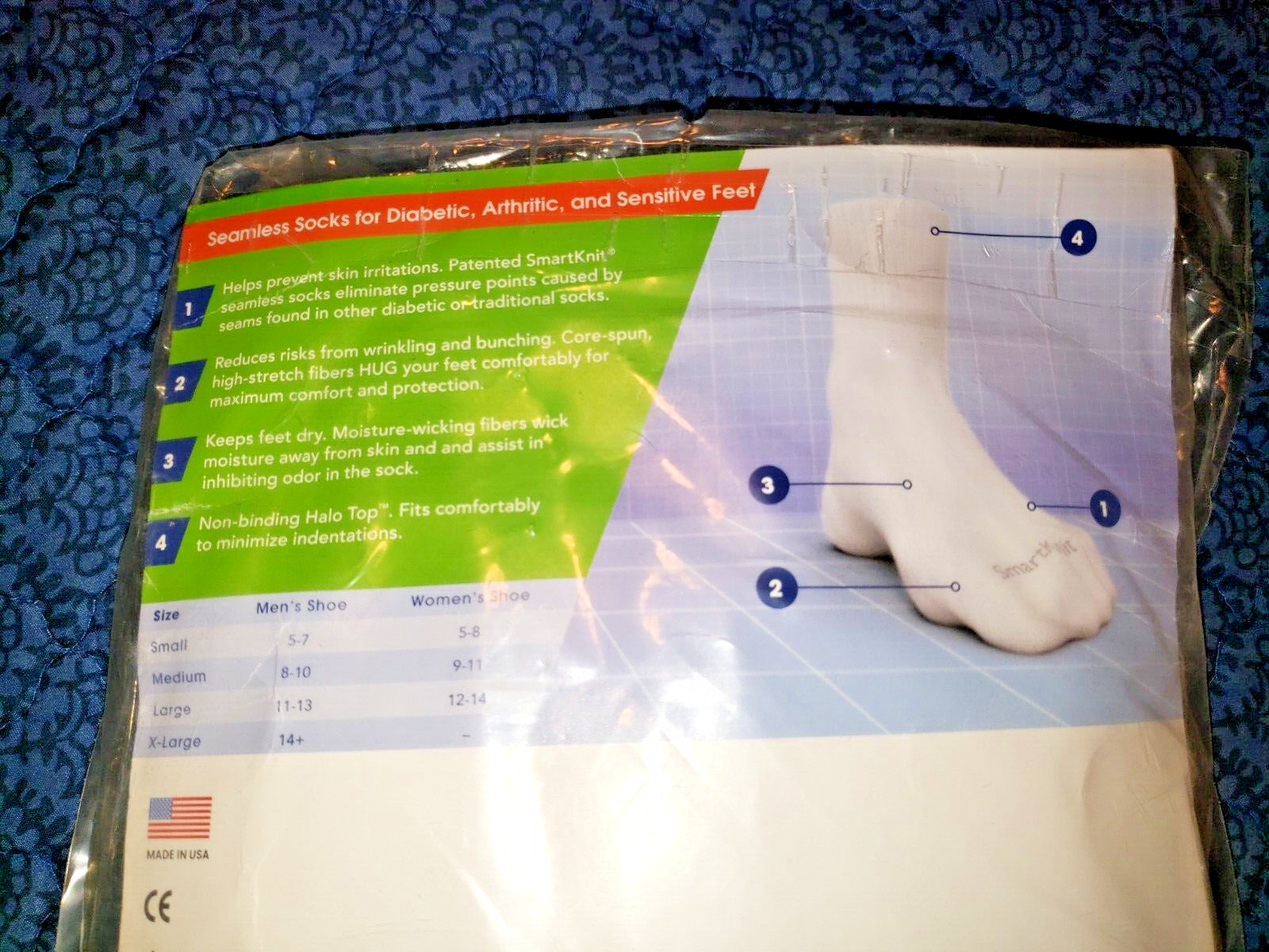 Smartknit Seamless diabetic arthritic 3 pr socks size small womens’ 5-8 mens 5-7