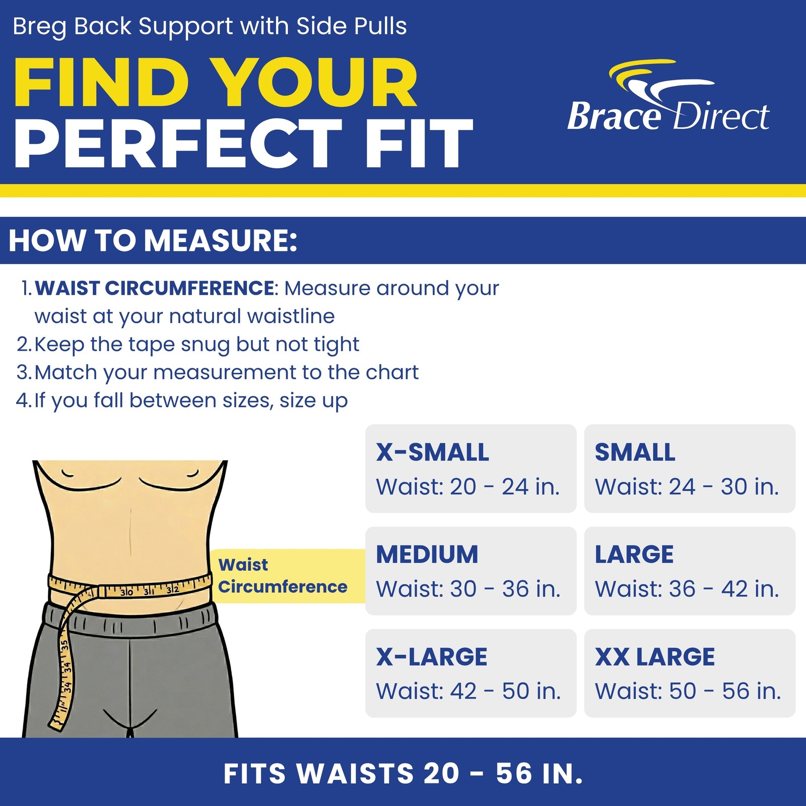 Breg Back Support with Side Pulls