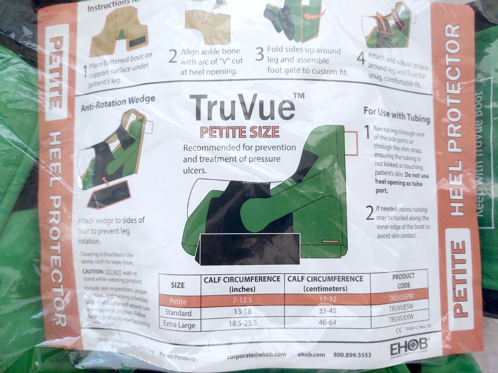 EHOB TRUVUEPW010 TruVue Heel Protector Petite Size w/ Wedge Single