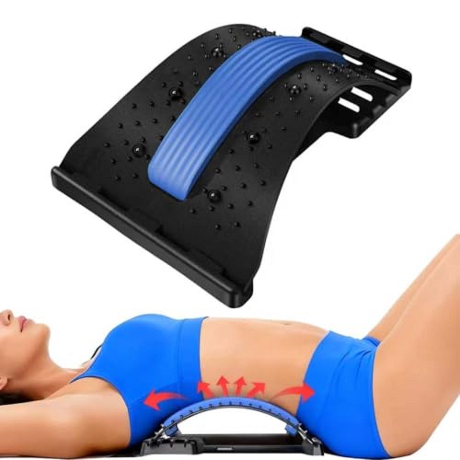 Back Stretcher for Lower Back Pain Relief – 4-Level Adjustable Lumbar Support…