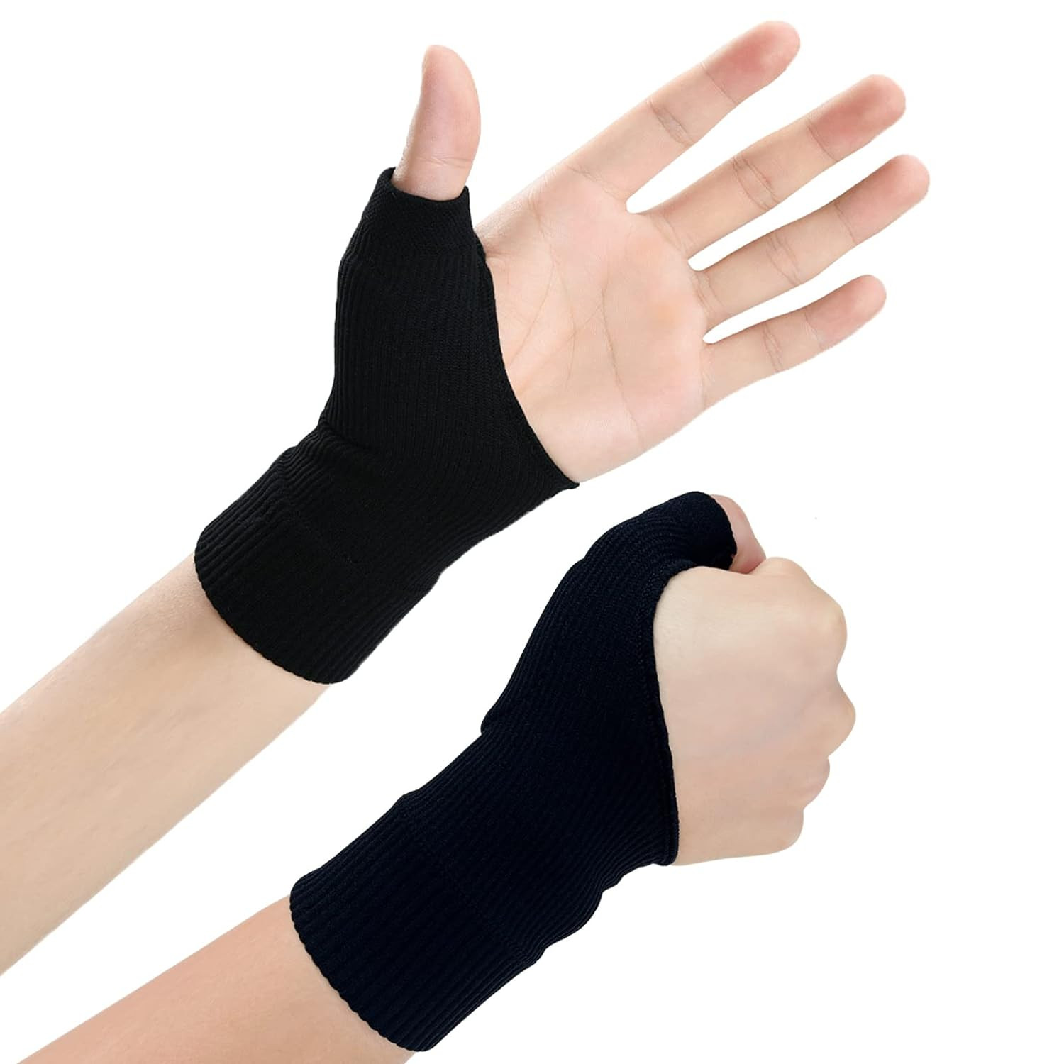 Wrist Thumb Support Compression Gloves (1 Pair), Breathable Wrist Brace Compr…