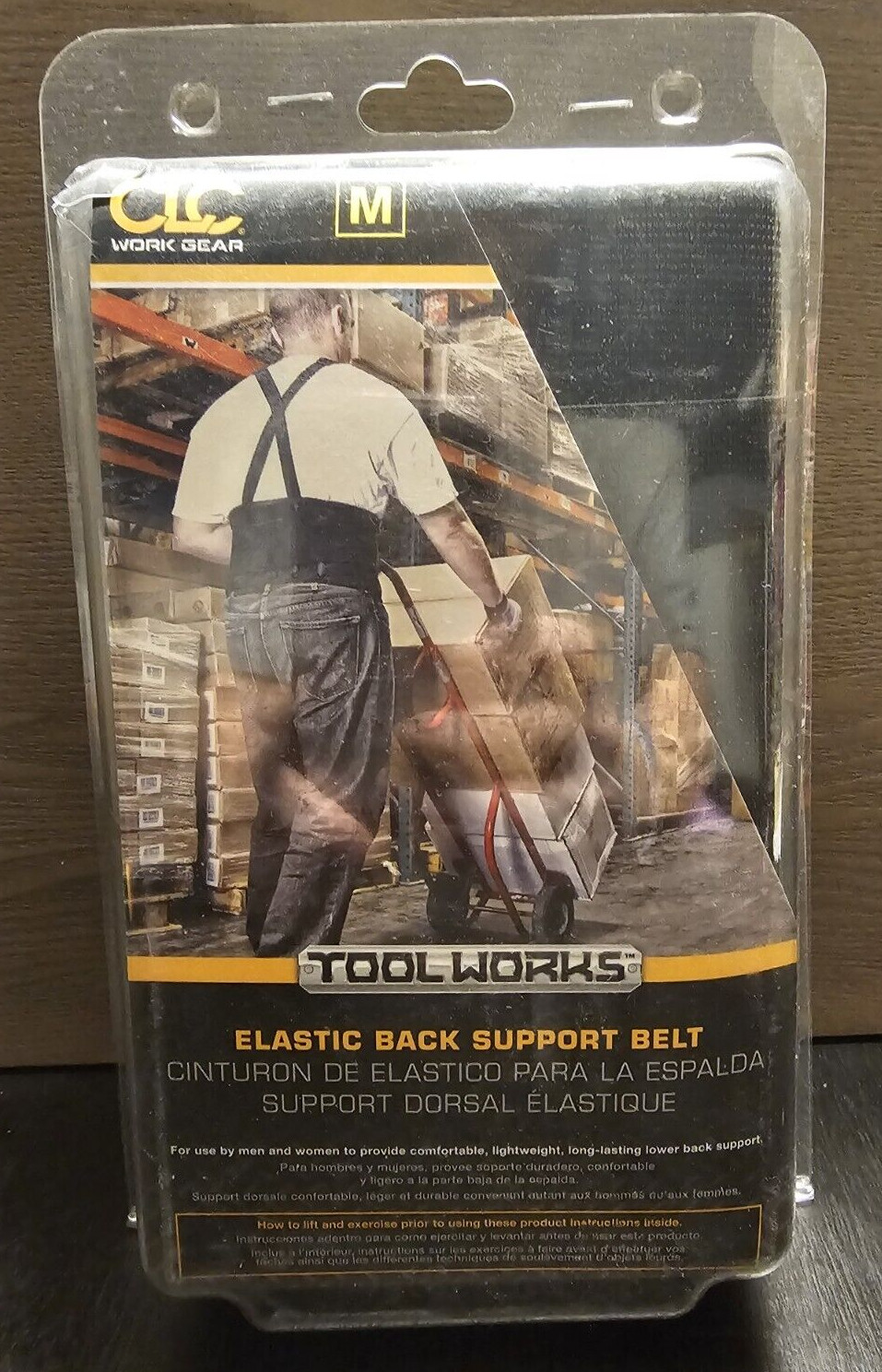 CLC Elastic Back Support Belt Size Medium 32″ to 38” Suspenders Black Safety