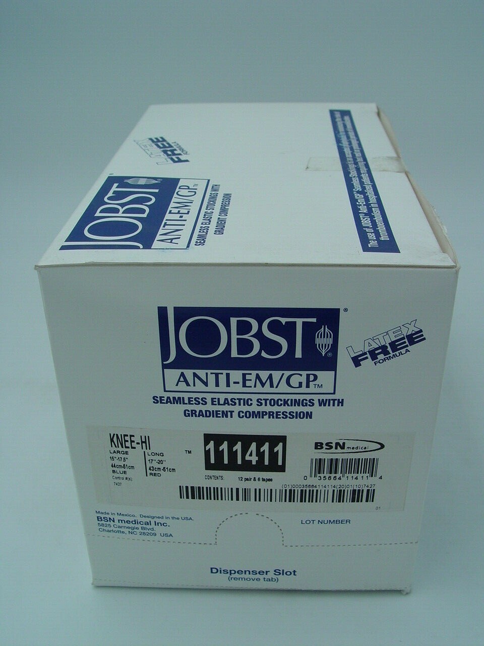 JOBST Anti-embolism Stockings KNEE High Large Long White Inspection Toe 12 PAIR