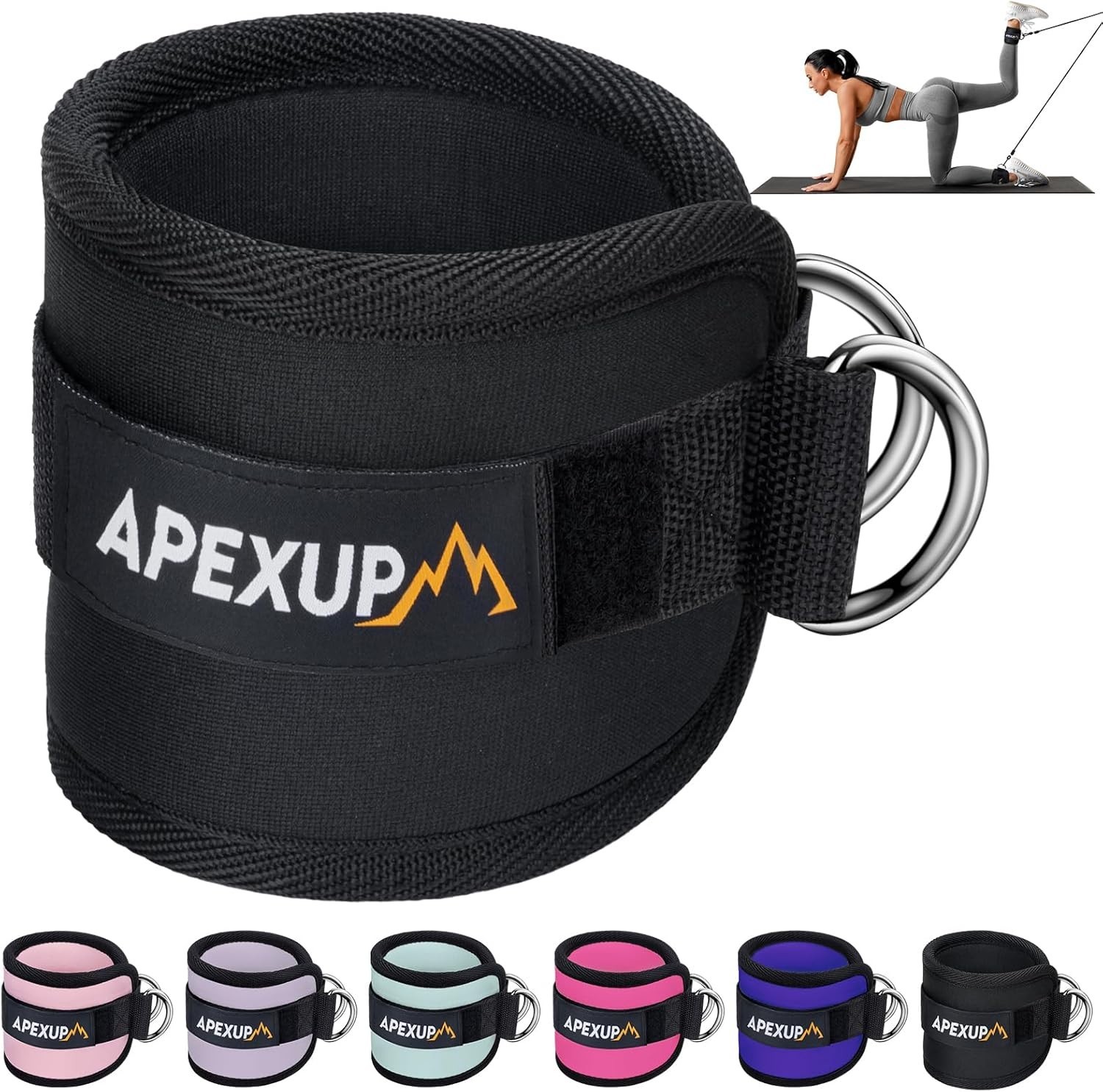 Adjustable Neoprene Ankle Strap for Cable Machines – Perfect for Glute Workouts
