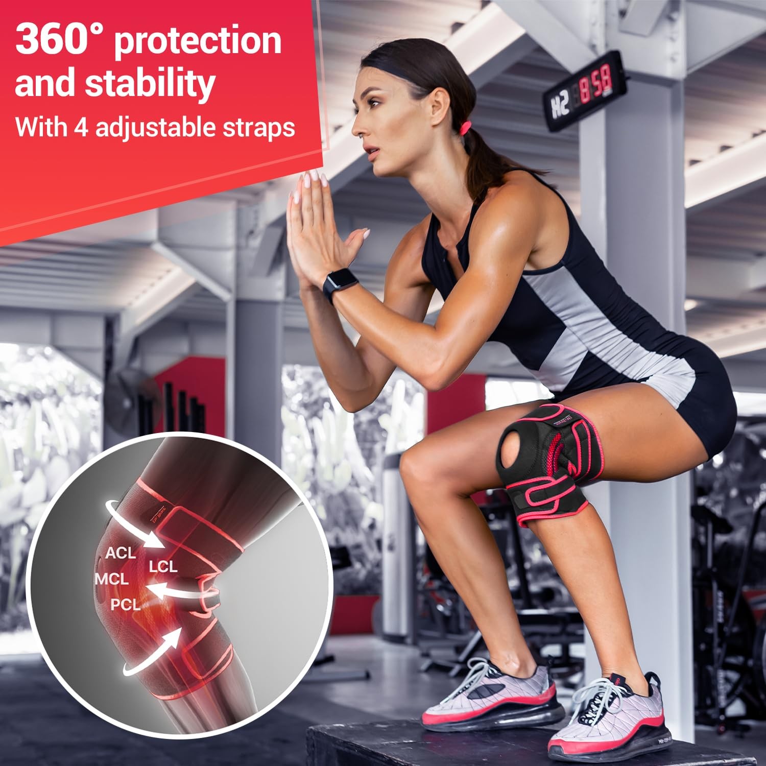 DR BRACE ELITE Knee Brace with Side Stabilizers & Patella Gel Pads for Maximum