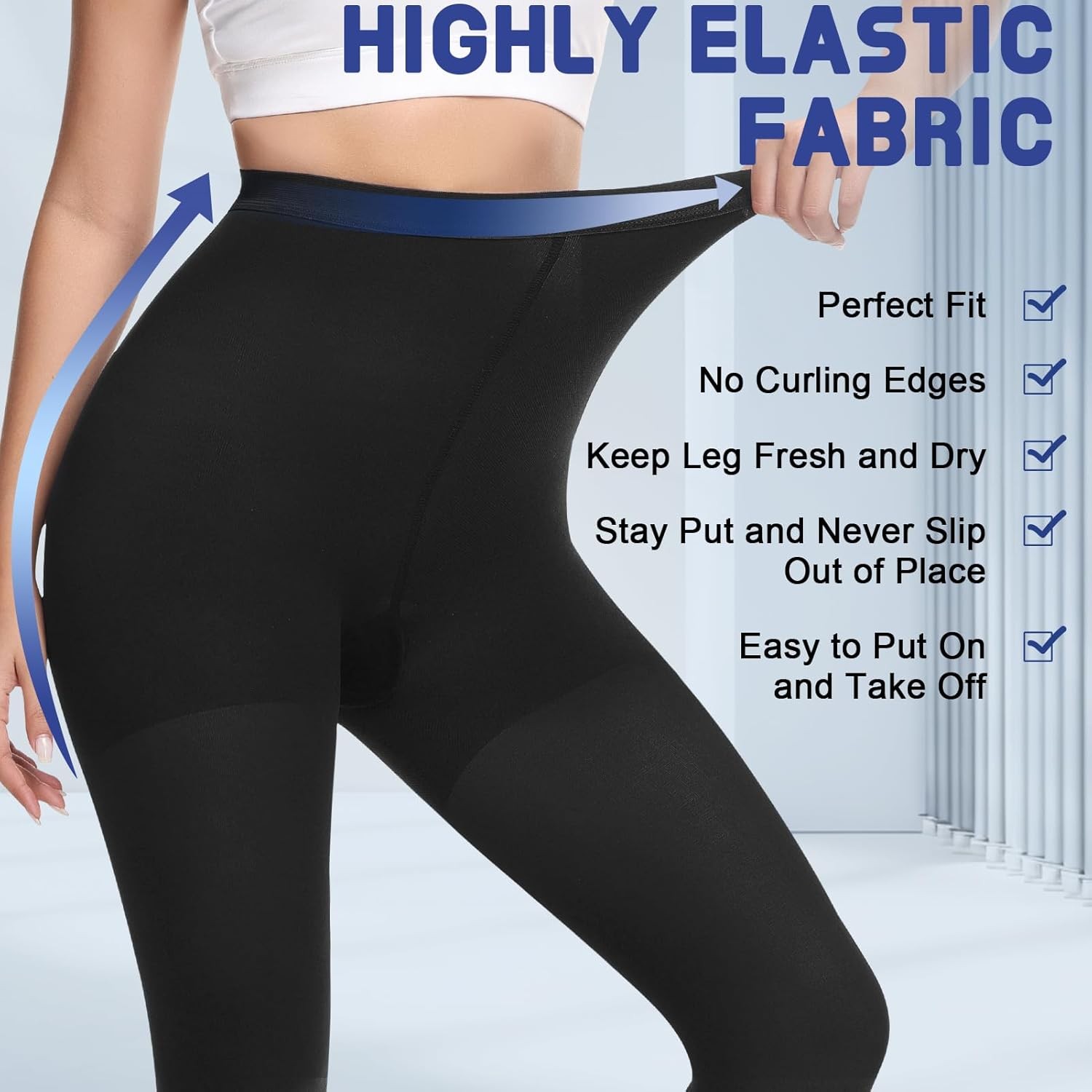 Medical Compression Pantyhose Women & Men,20-30mmHg Open Toe, Size XL
