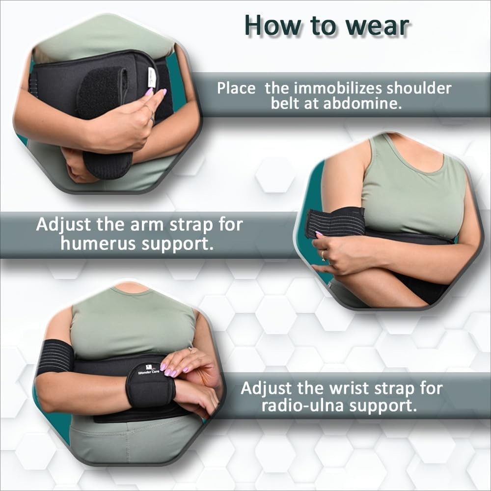 Left Right Shoulder Immobilizer Arm Sling Elastic Brace for Clavicle Collar B…