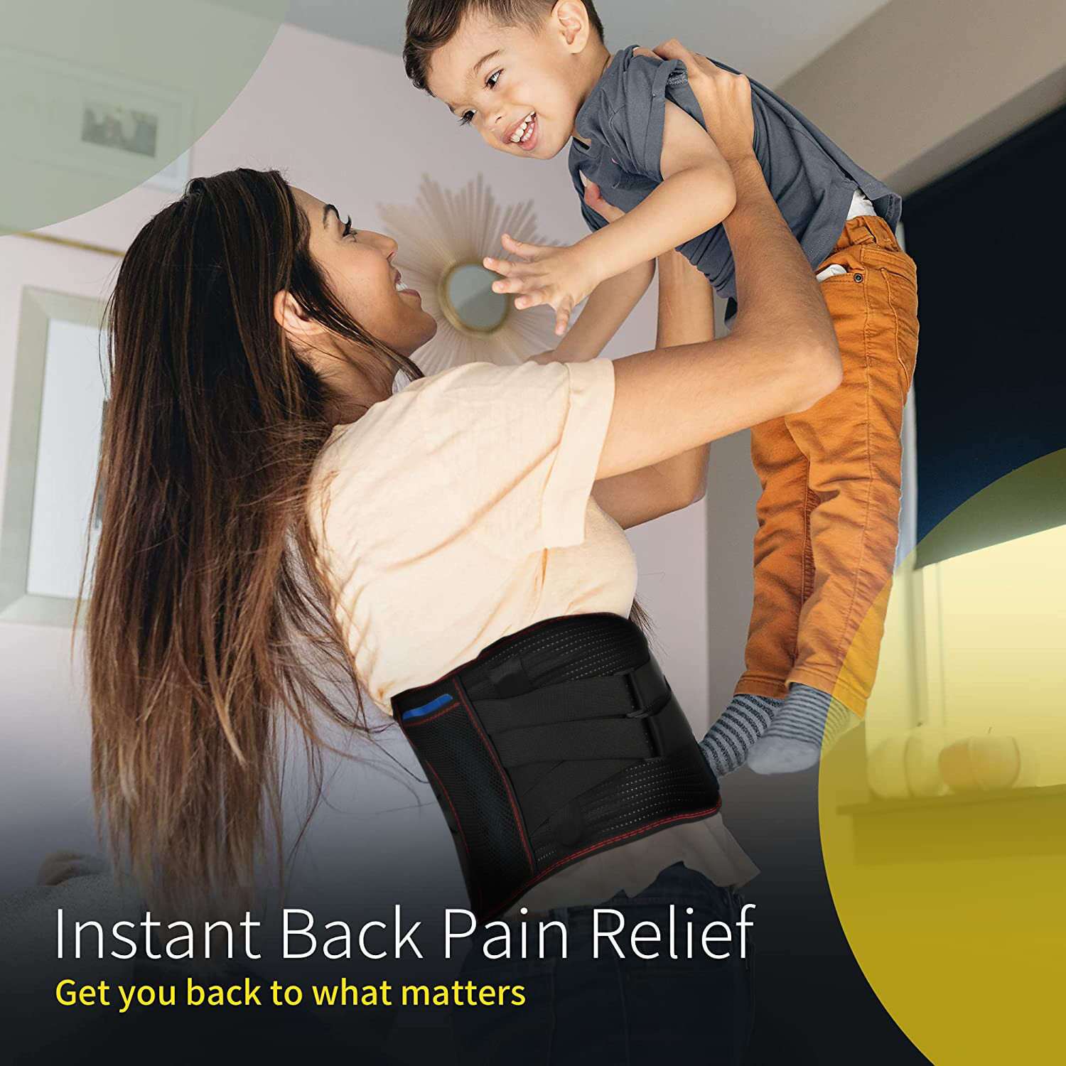 Medical Lumbar Support Lower Waist Back Belt Brace Pain Relief for Men Women Gym