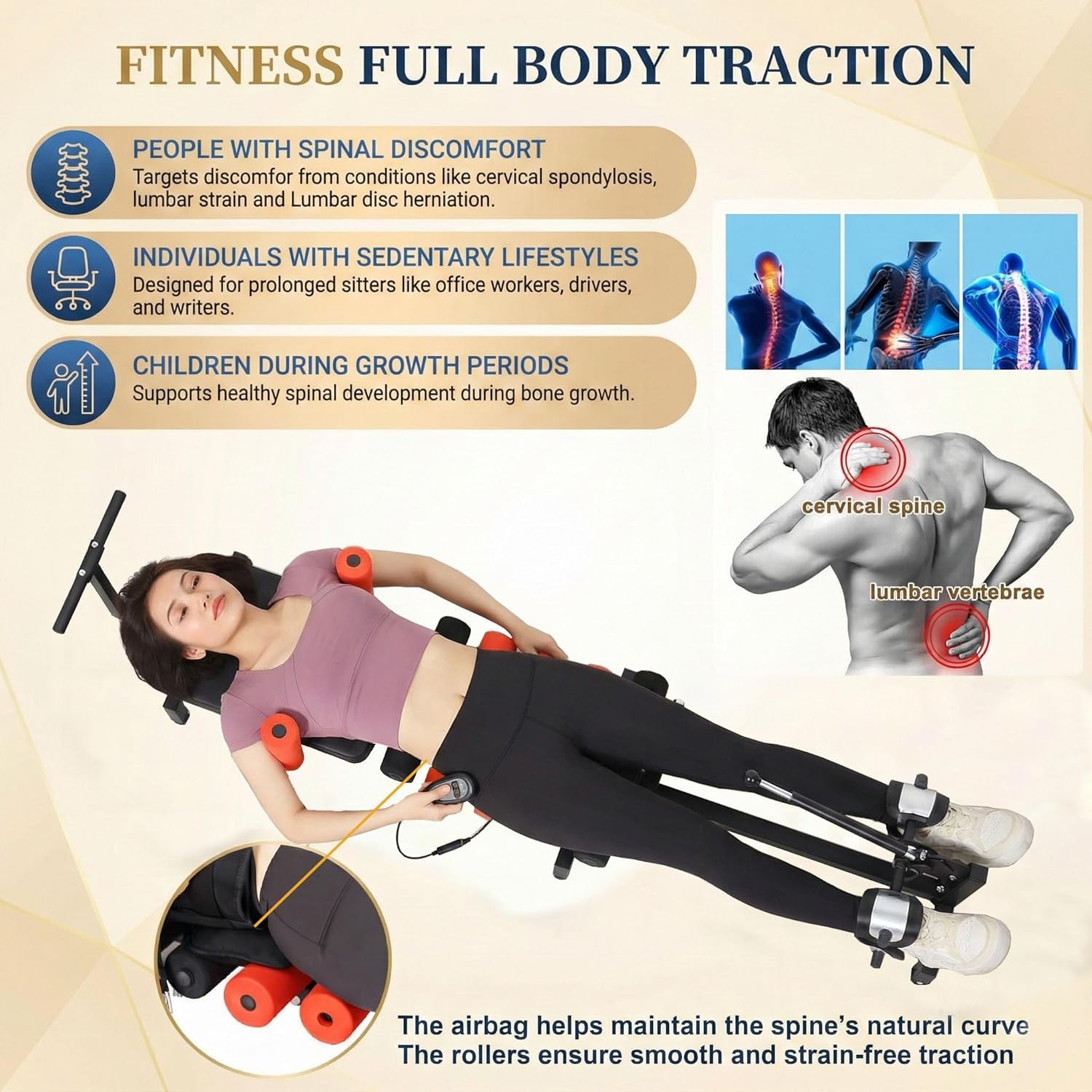 Electric Traction Machine for Neck and Back Spinal Decompression