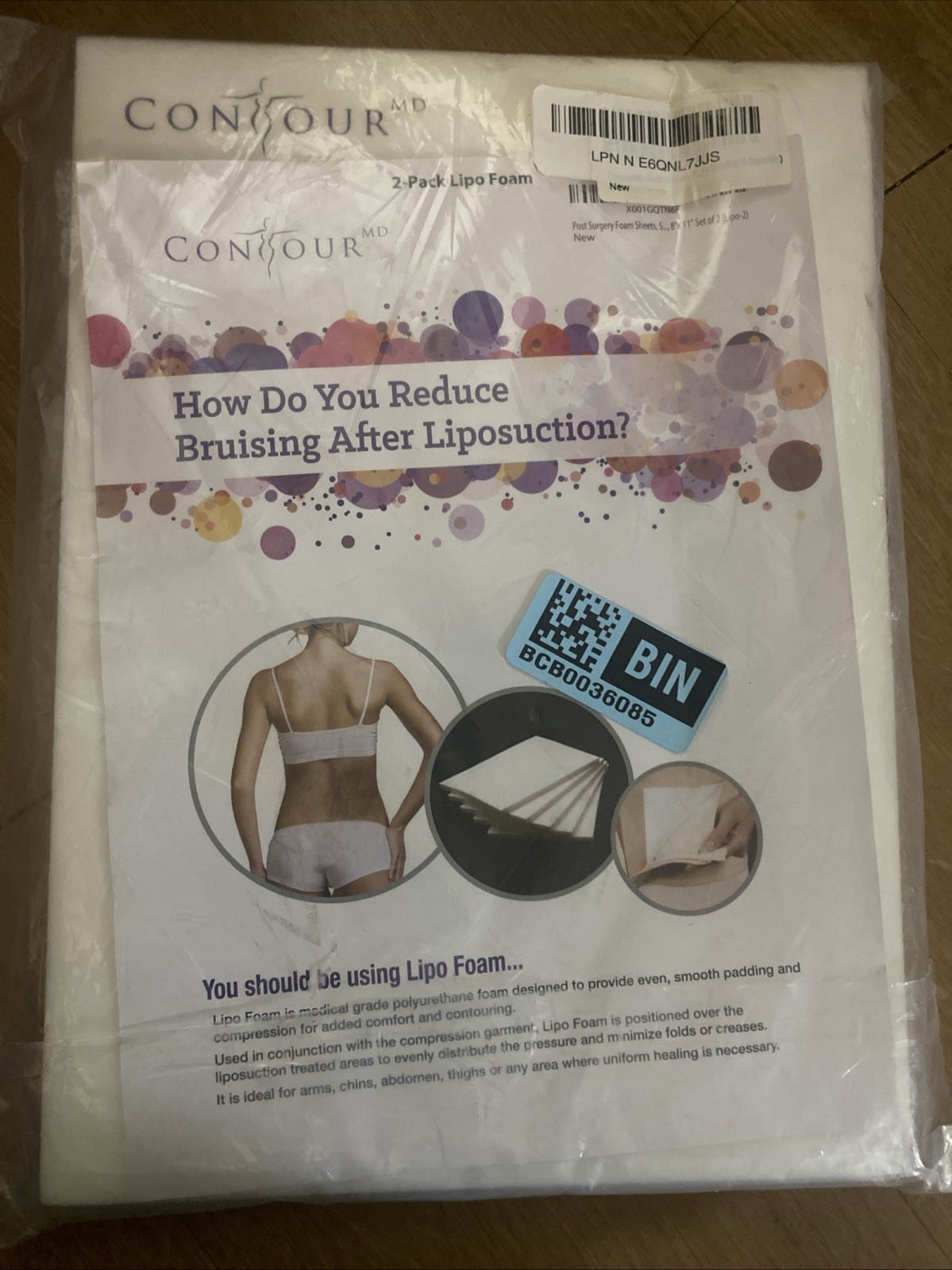 Lipo Foams Post Surgery Foam Pads 8”x11” Abdominal Set of 2 New
