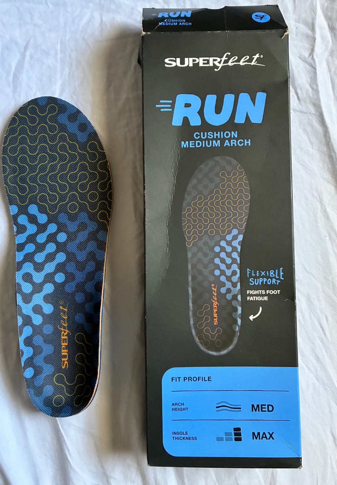 Superfeet Run Cushion Medium Arch RIGHT INSOLE ONLY SIZE C