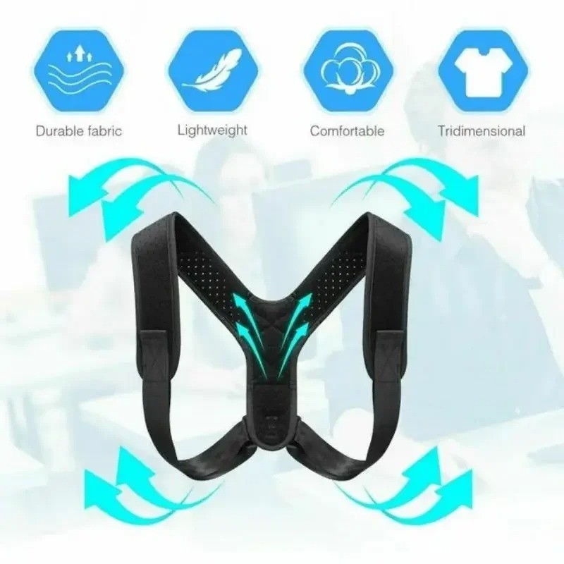 Unisex Back Posture Corrector Belt Hunchback Support Breathable Brace