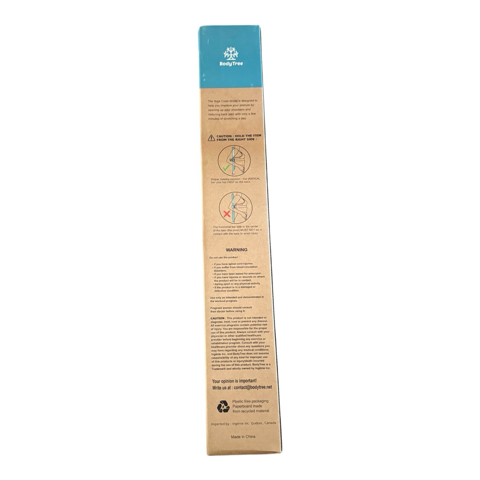 New/Open Box Posture Corrector Yoga Cross Stick – Back Pain Relief – Stretch.