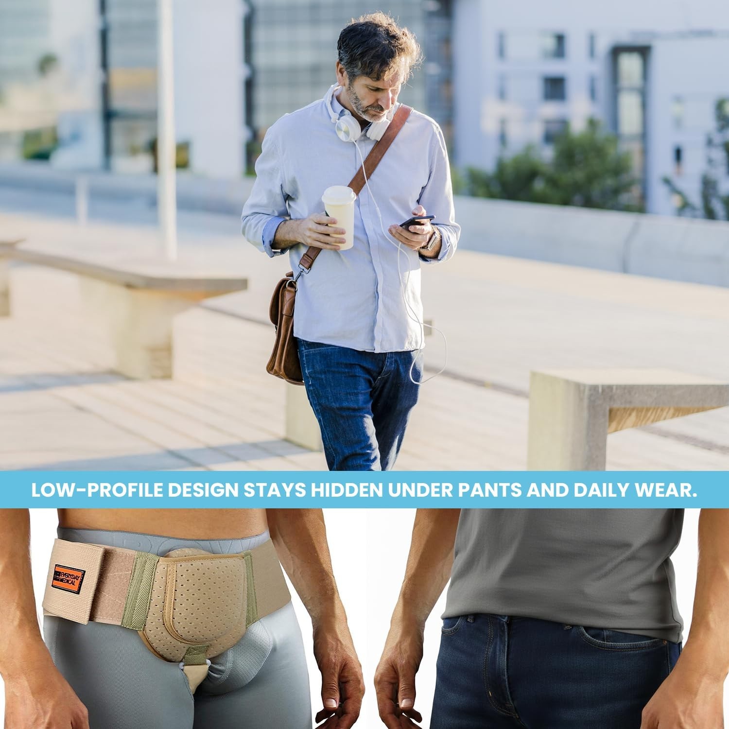 Compression Inguinal Support Belt – Beige