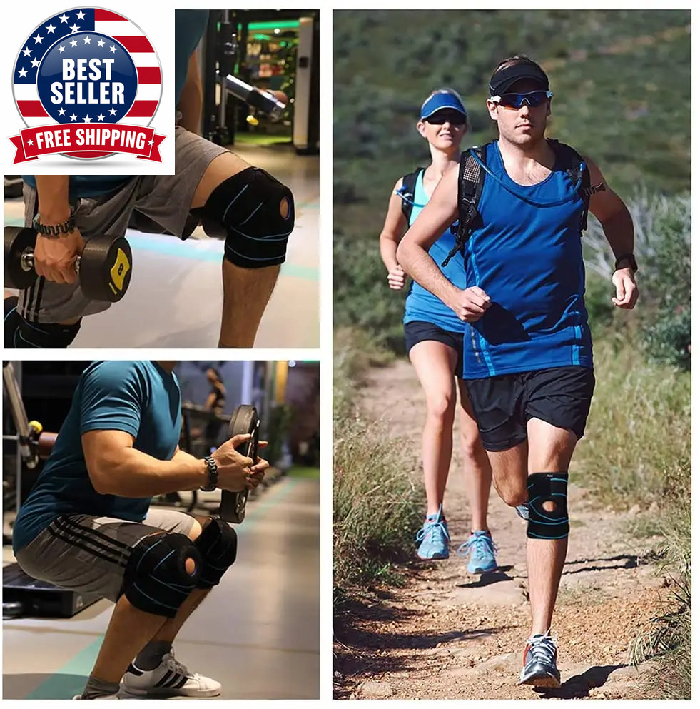 Knee Braces for Pain Men & Women with Patella Gel Pad Side Stabilizers, Arthriti