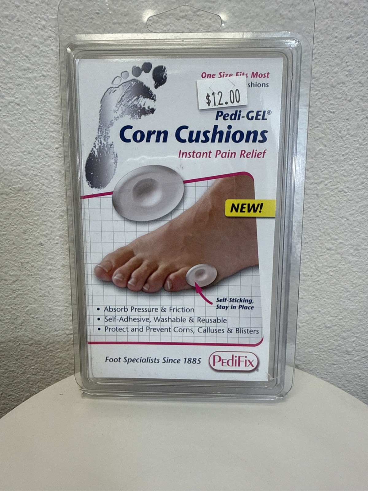 New PediFix Pedi-GEL Corn Cushions. Instant Pain Relief. 12 Count.