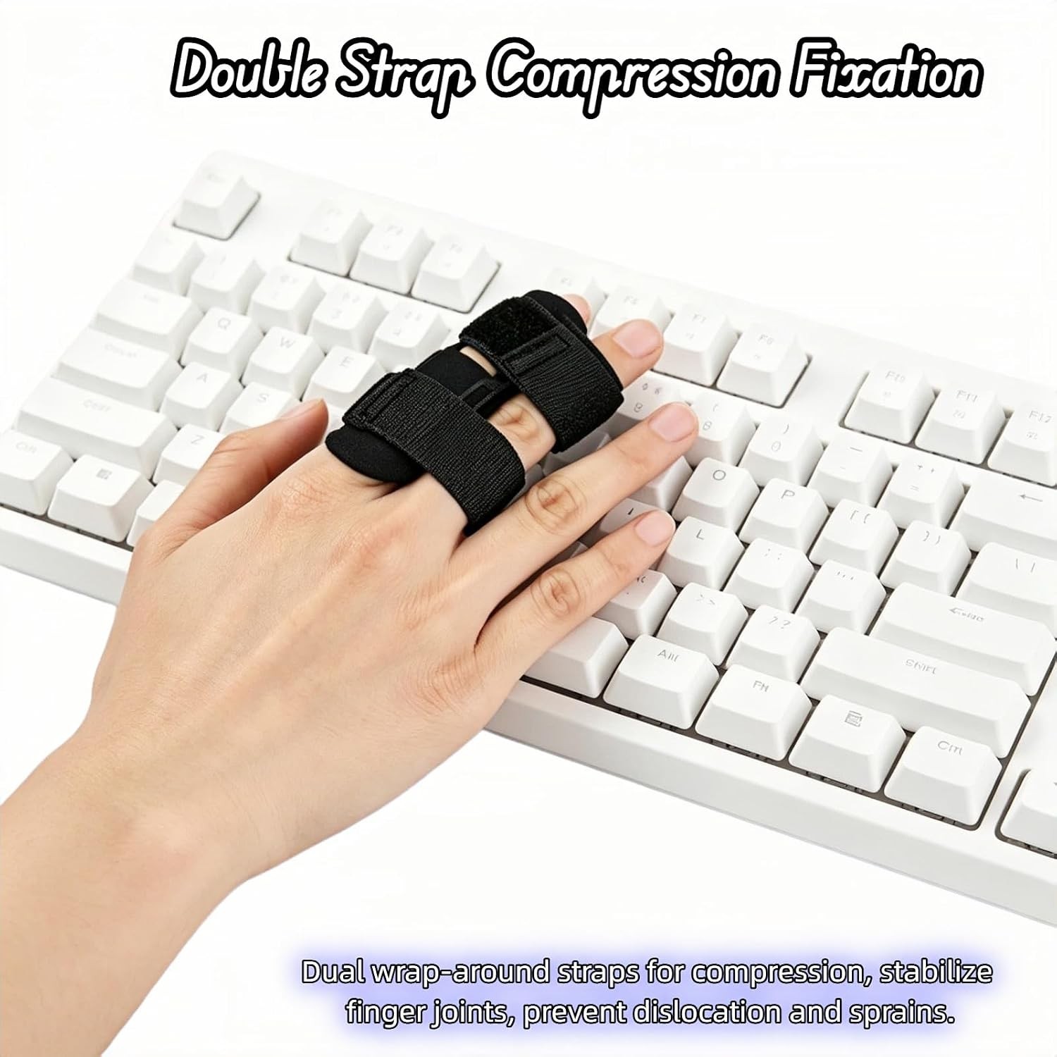 Upgraded Trigger Finger Splint with 2 Metal Stays – Adjustable Finger Brace for