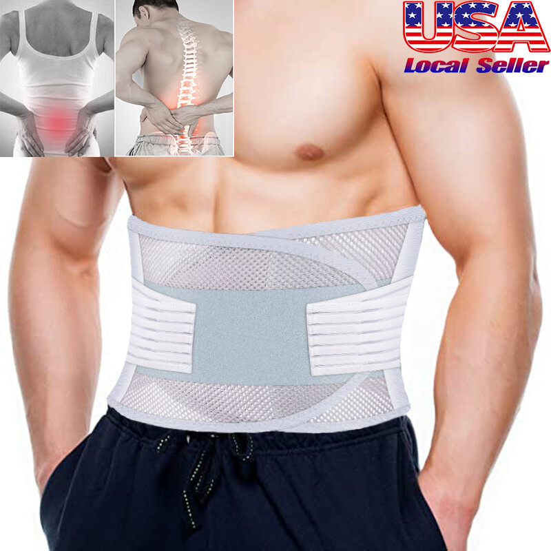 Men Women Lumbar Lower Back Brace Support Work Belt Straps Pain Relief Therapy