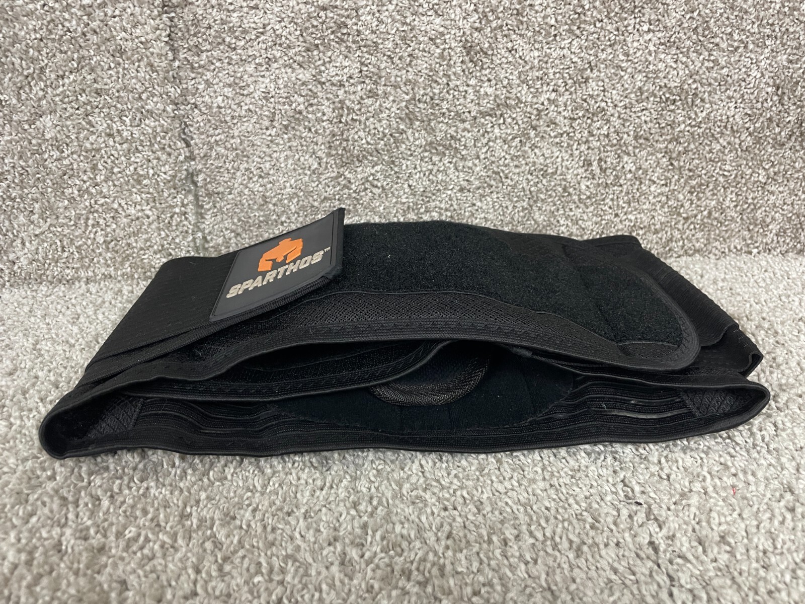Sparthos Back Brace Small Adjustable Lower Lumbar Support Belt Logo Black