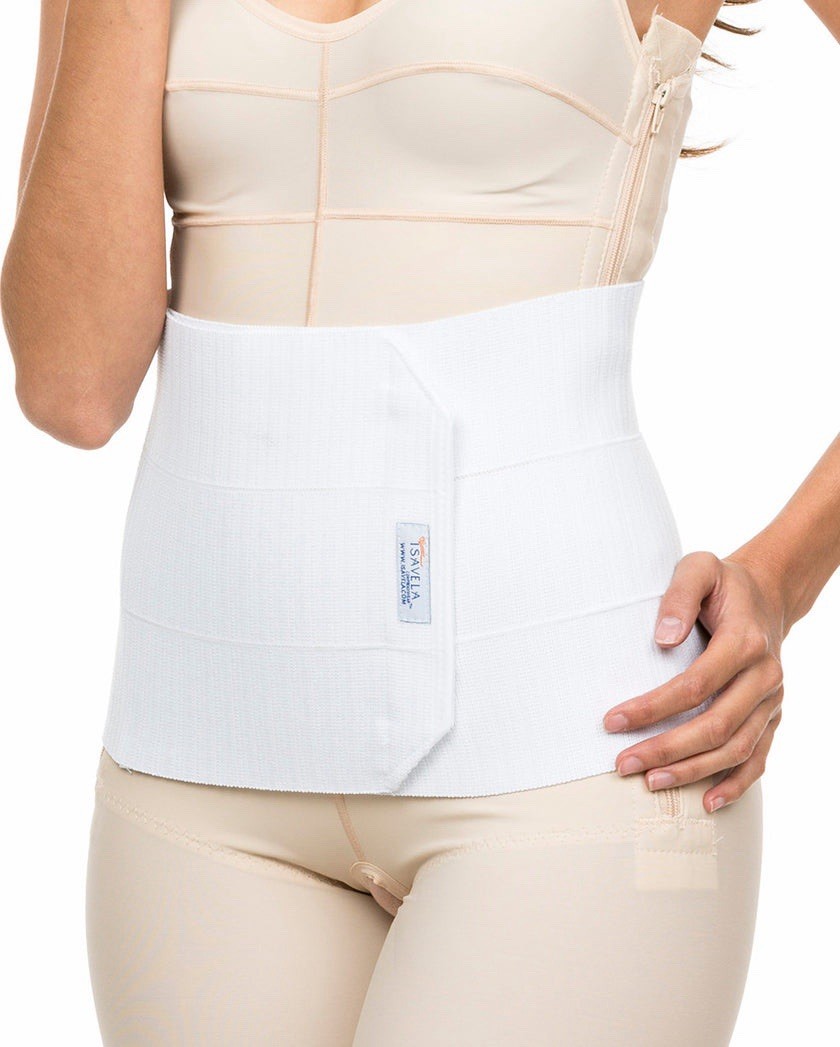 Isavela 9″ Abdominal Binder AB01 Adjustable Post-Op Support Size LG/XL 3 Panels