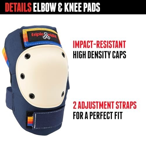 Triple Eight Saver Series 3-Pk Pad Set Knee Elbow Wrist Skateboard Junior Sz