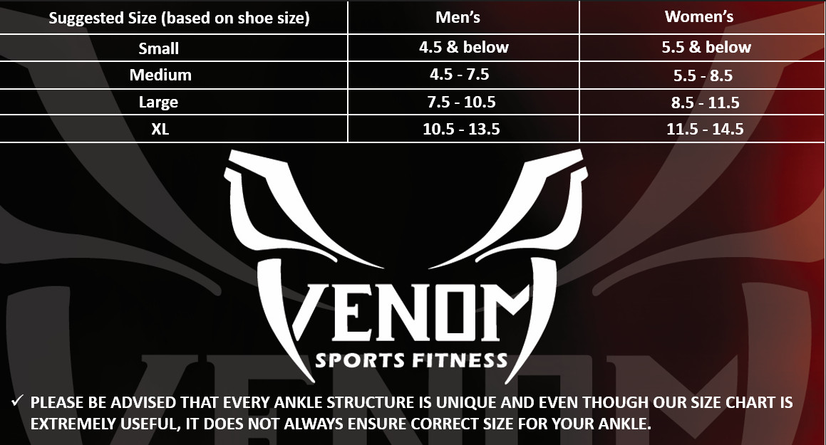 Venom Sports Fitness Ankle Brace Neoprene Lace Up Compression Sleeve