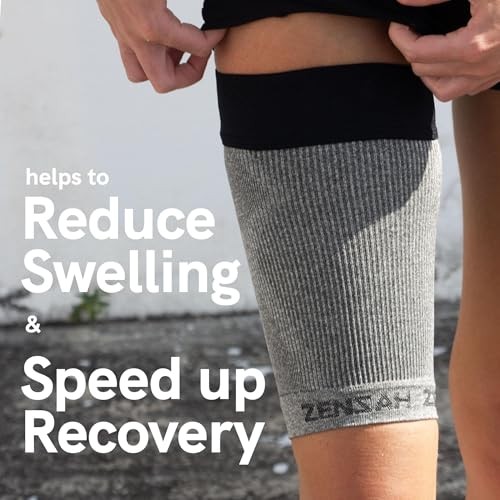 Thigh Compression Sleeve – Support for Pulled Large 1 Midnight Black