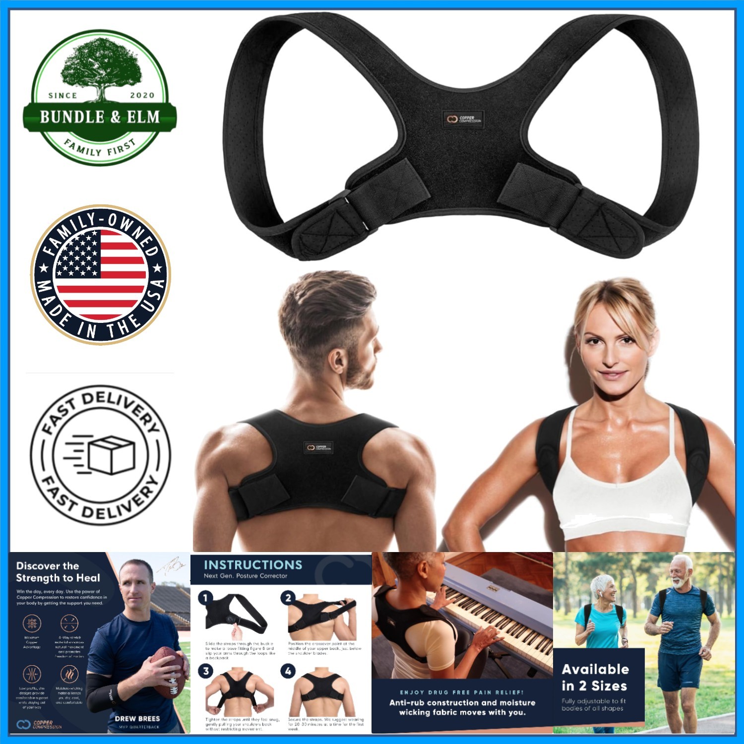 Posture Support Brace for Upper Back, Ideal for Pain Relief and Rehabilitation