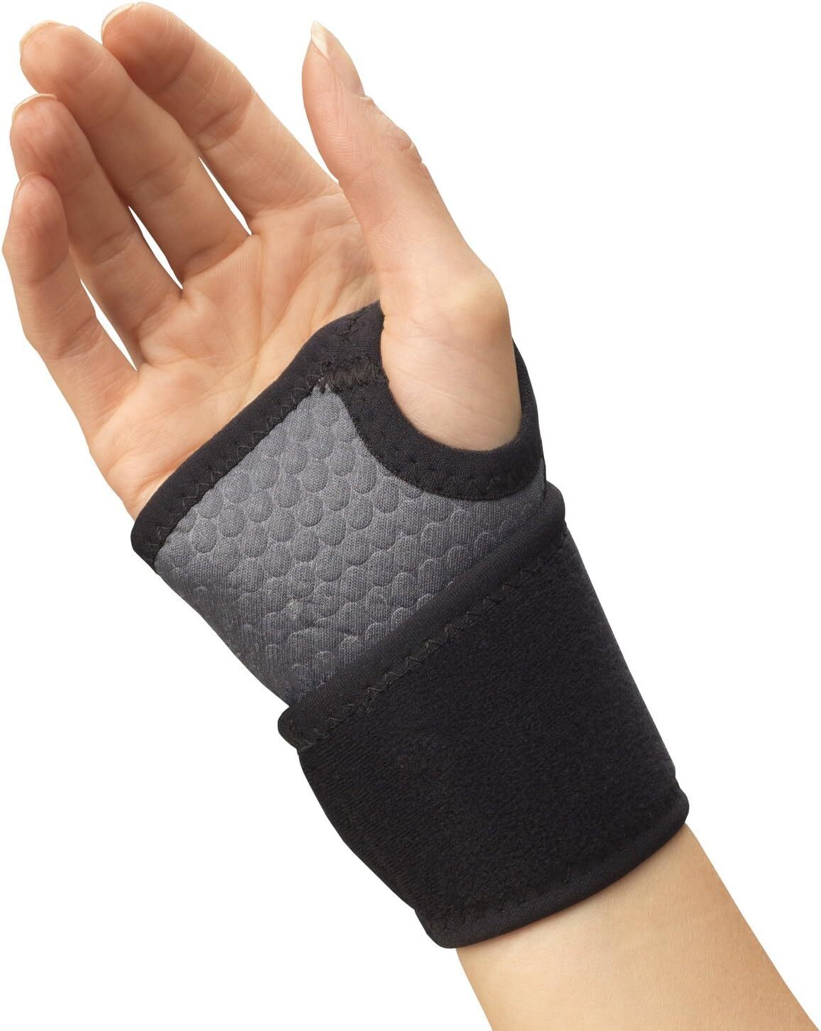 Champion Wrist Wrap Support, Universal Fit, Airmesh Fabric, Grey,