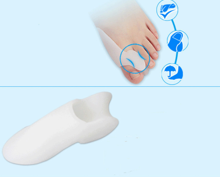 2X Silicone Gel Bunion Toe Protector Straightener Corrector Spreader Splint Pads