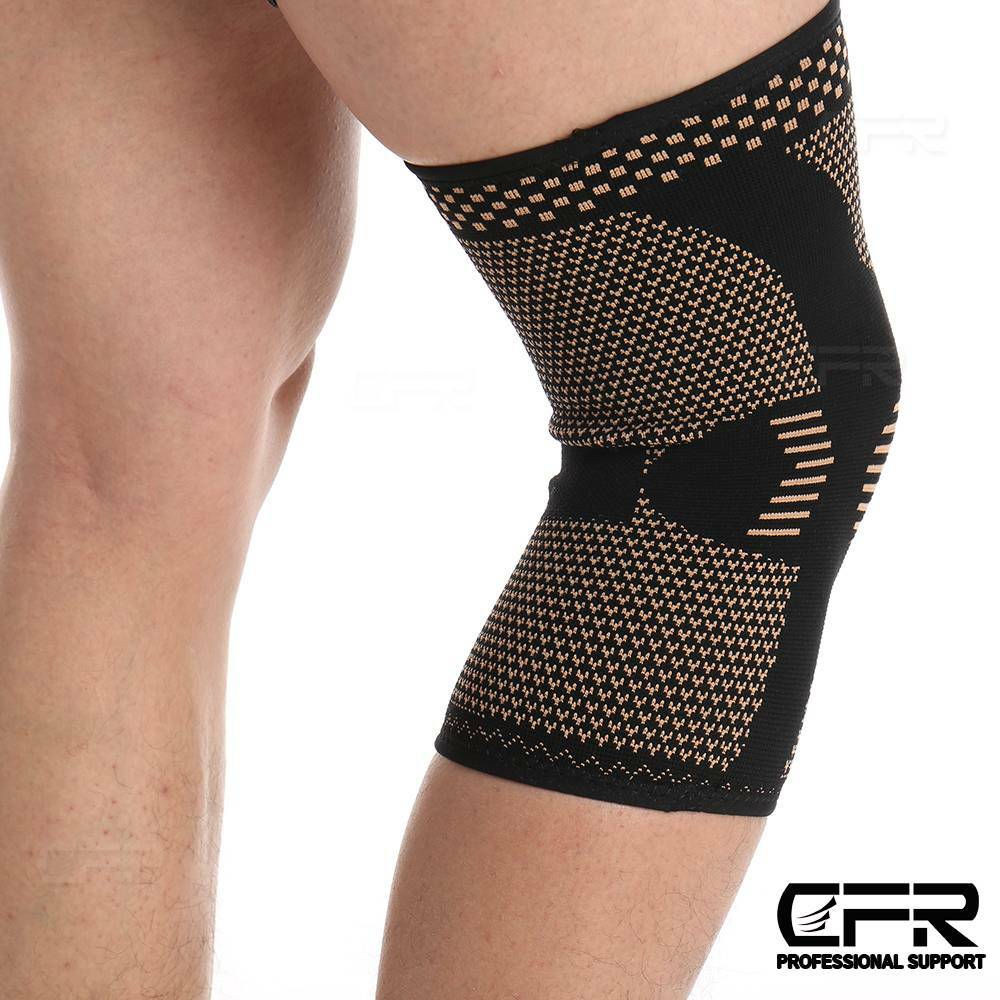 Copper Knee Brace Support Compression Sleeve Football Joint Pain Arthritis Strap