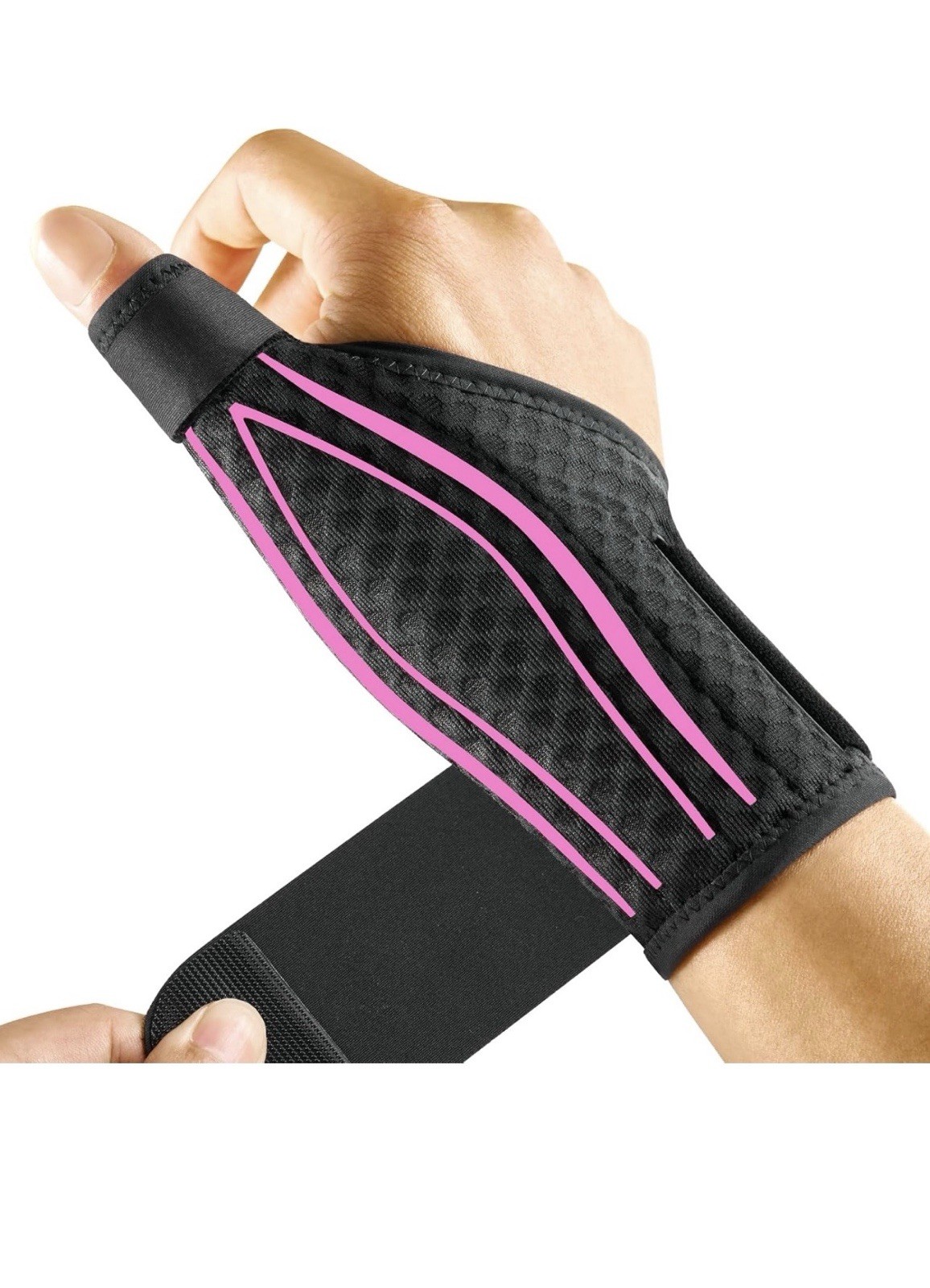 Thumb Support,for Youth Adult,with Metal Splint,Fits Wrist/black/L/right hand
