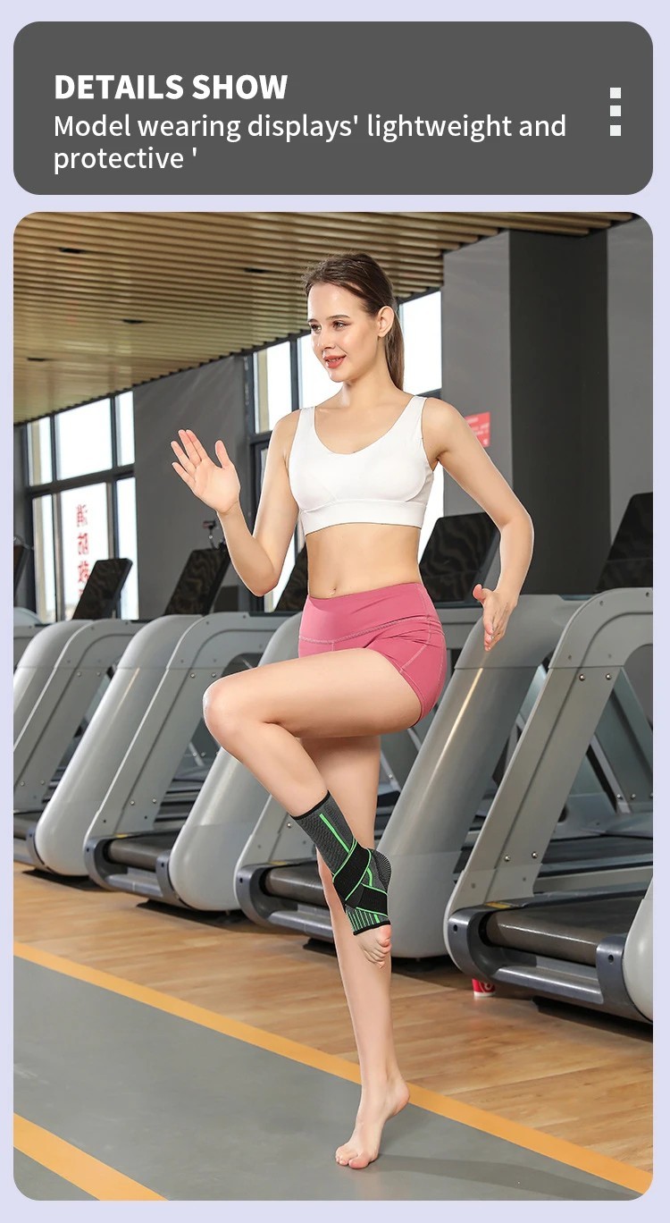 Elastic Ankle Brace Protector Sports Gym Fitness Support Belt.