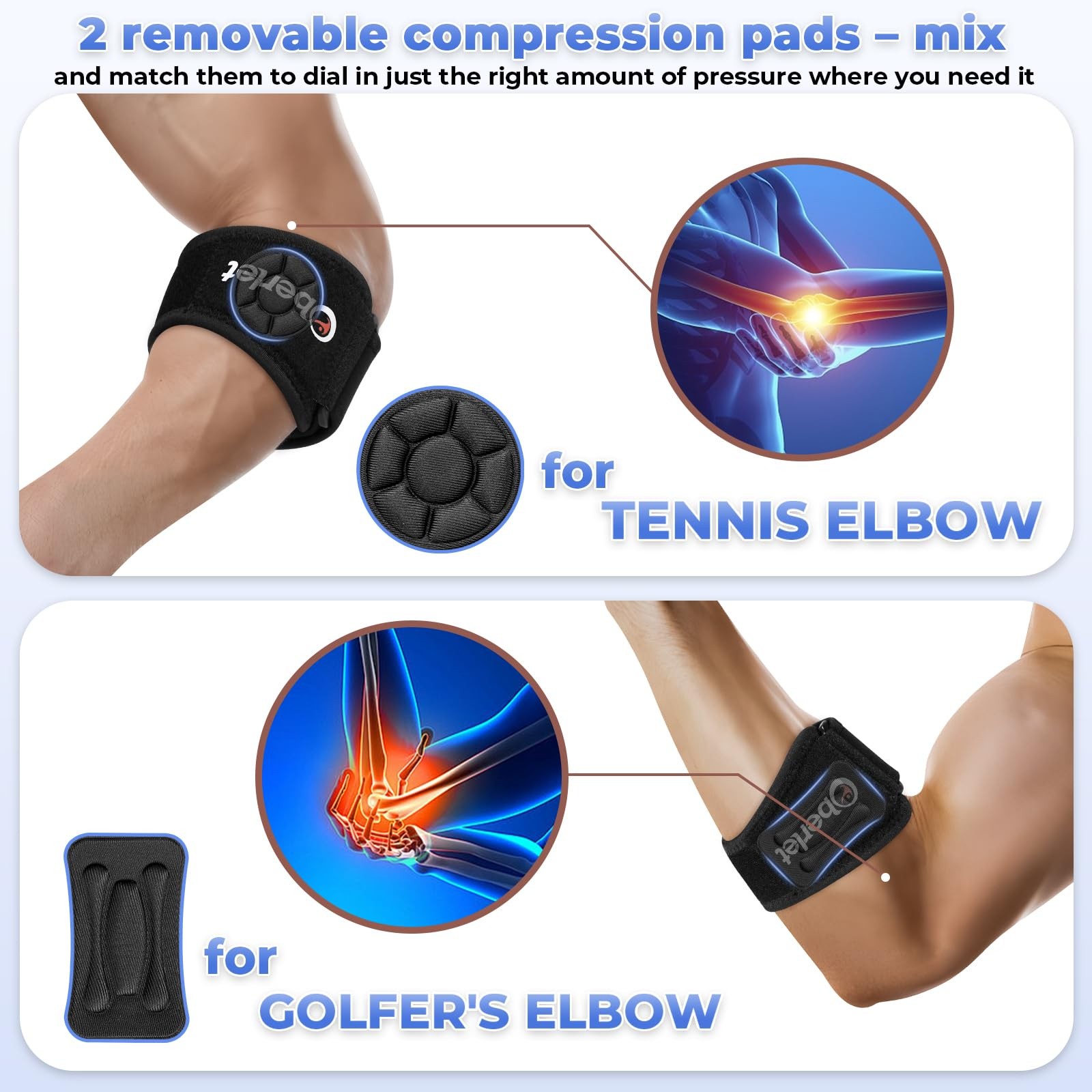 Oberlet Rose Red Elbow Brace Strap