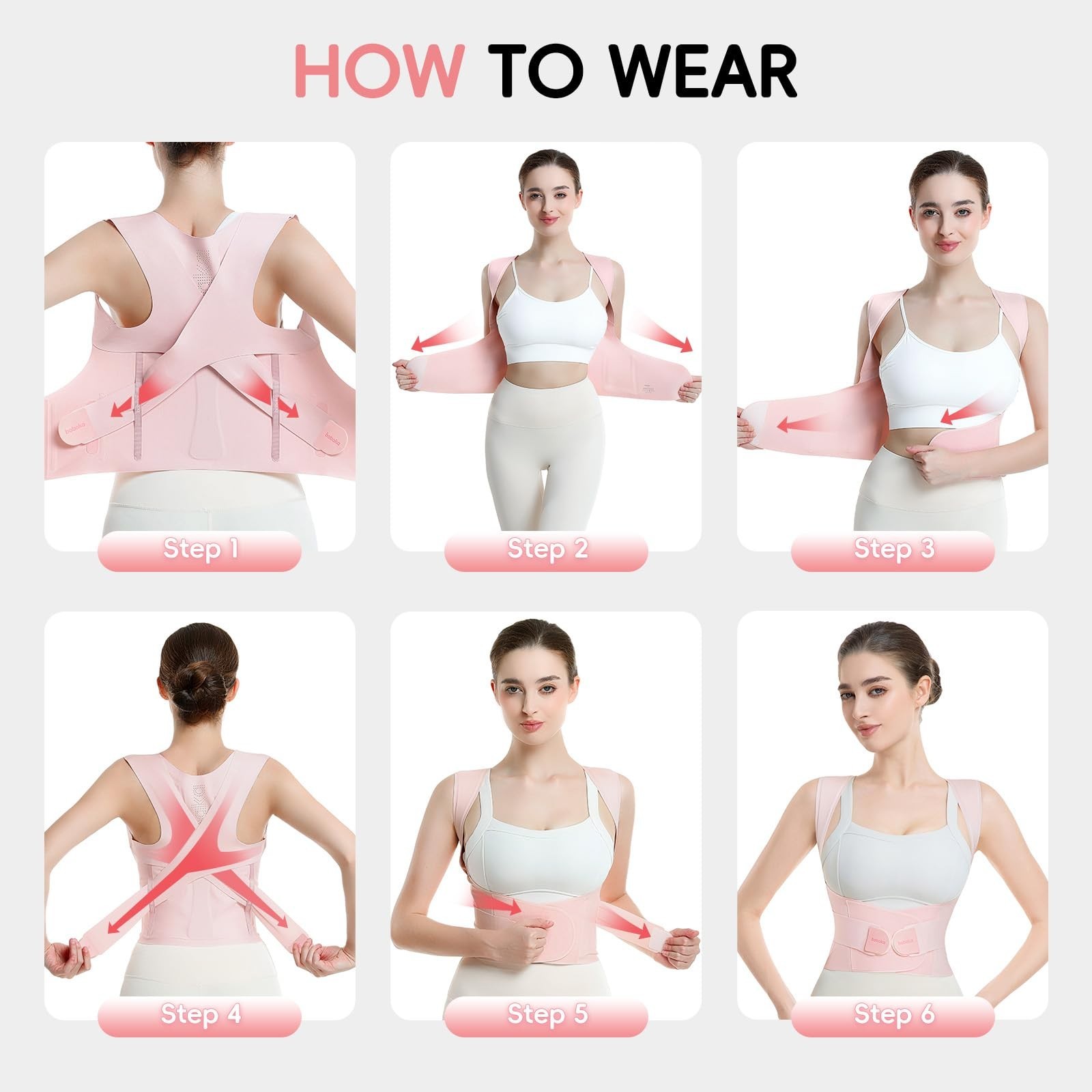 Invisible Adjustable Posture Corrector for Women – Back Pain Relief, Hunchback,
