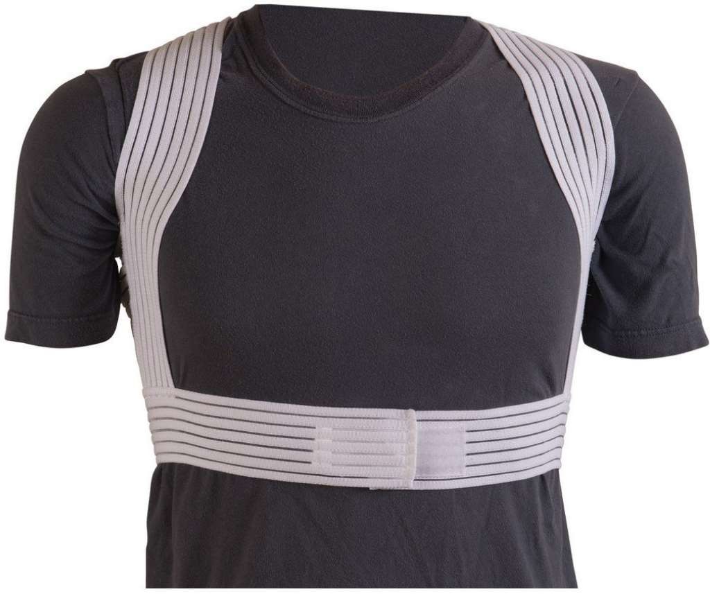 DMI Posture Corrector UNISEX Design, Adjustable Criss-Cross Support Large (White