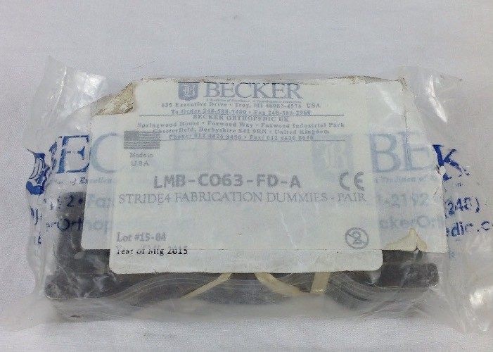 BECKER LMB-C063-FD-A STRIDE4 FABRICATION DUMMIES ONE PAIR FREE SHIPPING