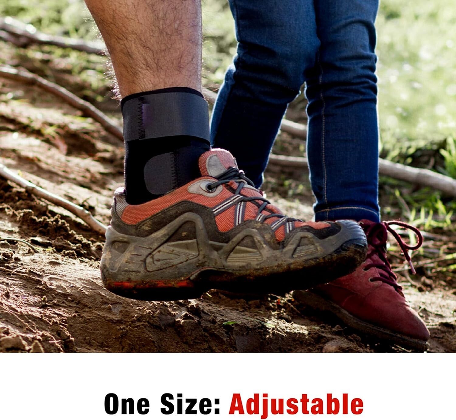 ACE – Deluxe Adjustable Right / Left Ankle Stabilizer One Size Fits Most NWOB