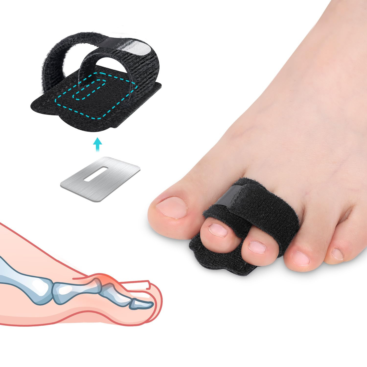 Hammer Toe Straightener Corrector Wrap for Women, Hammer Toe Splint Support