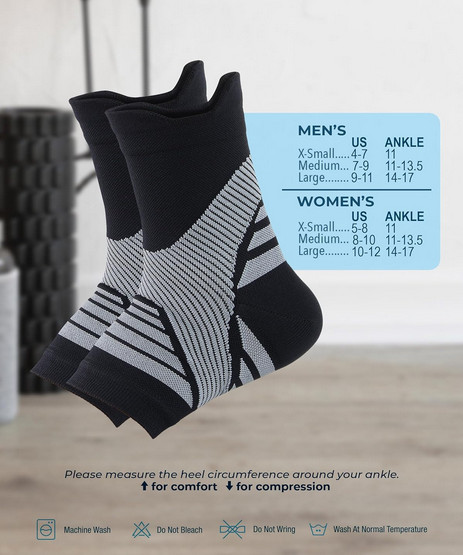 Copper Ankle Sleeve Compression Support Brace Toeless Sock Men Women