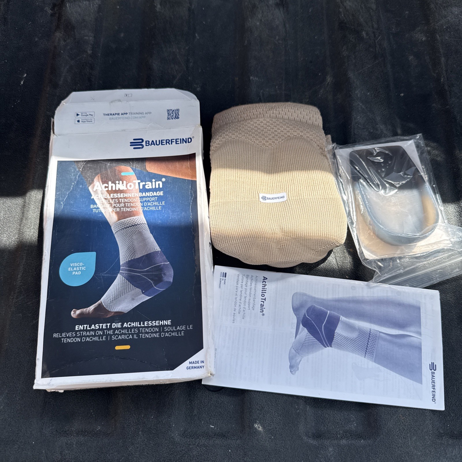 Bauerfeind AchilloTrain Achilles Tendon Support Size 4 Left New in Box*