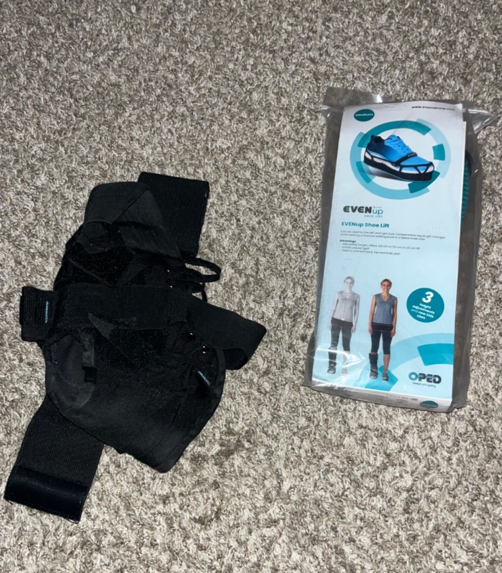 Ankle/Foot Brace AND EVEN UP Shoe Lift