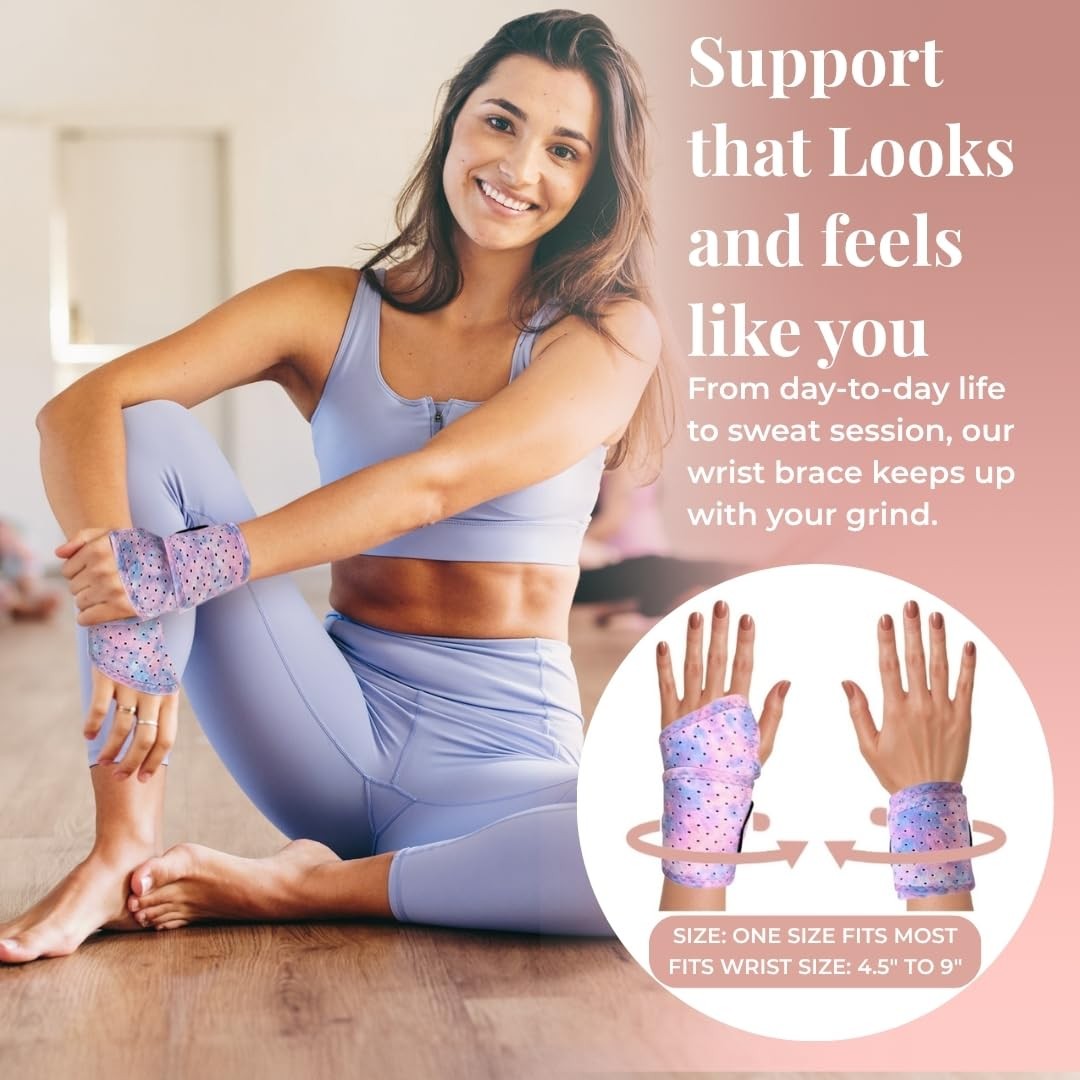 2-pack Carpal Tunnel Wrist Brace for Women Wrist Wraps Wrist Support for Keyb…