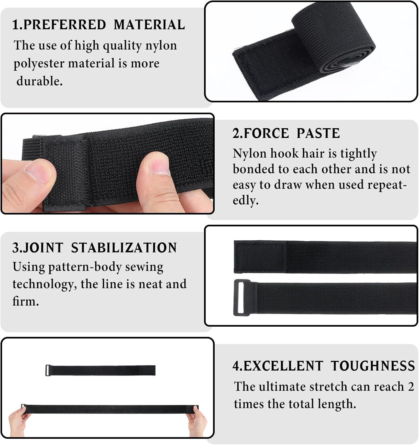 4 Pcs Boot Straps for Pants, Elastic Boot Bands, Thigh Band Leg Straps Safety Be
