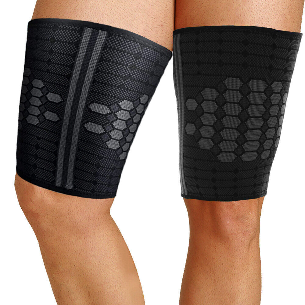 Compression Thigh Hamstring Support Sleeve Brace Sport Upper Leg Pain Relief Gym